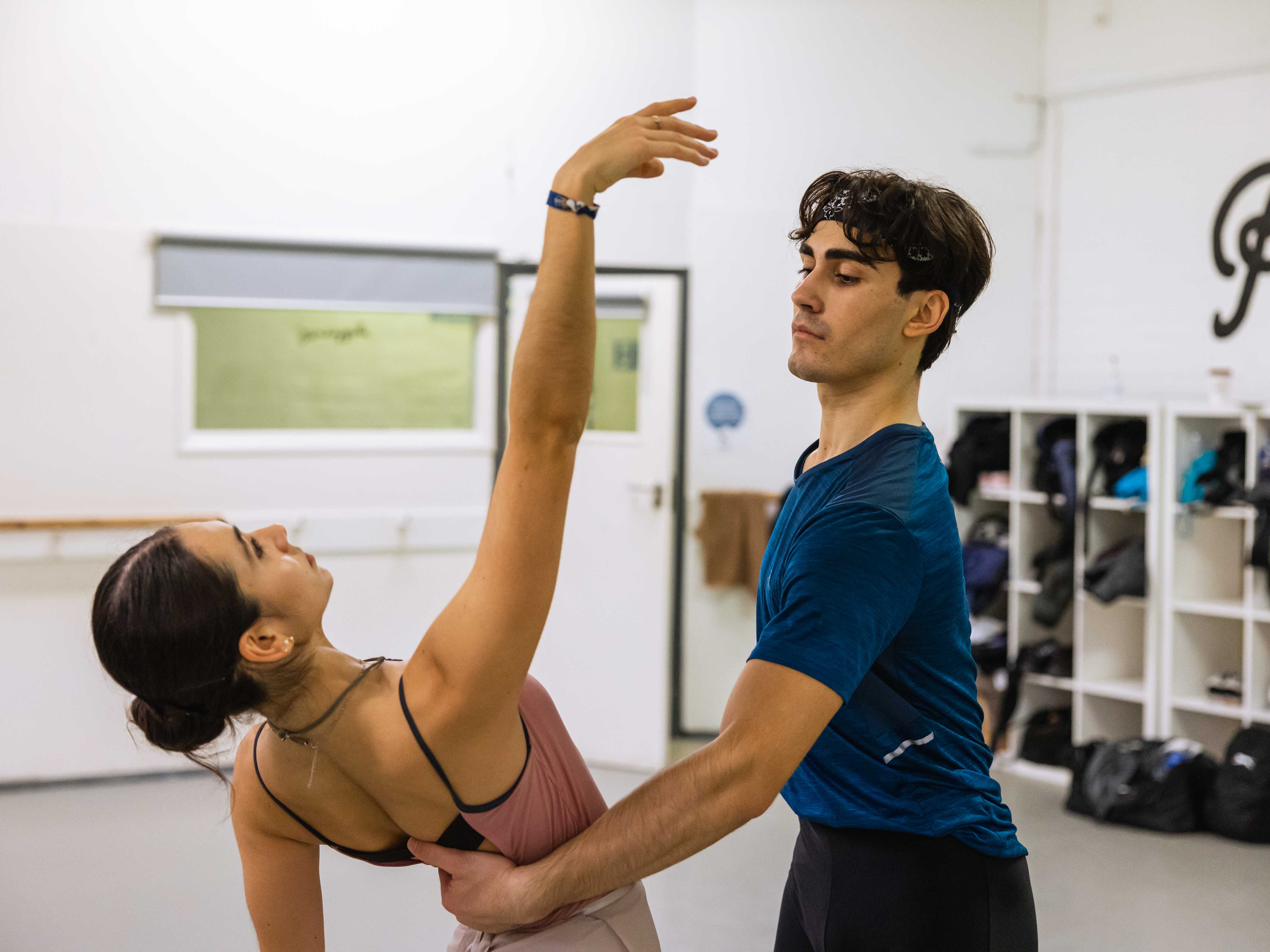 NEBT dancers rehearsing in a studio